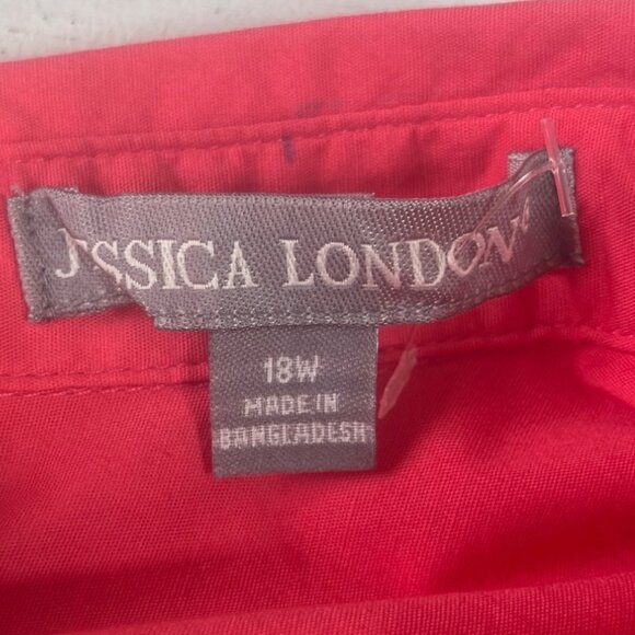 Jessica London Button Down Shirt Womens 18W Pink New WOT - Picture 6 of 8